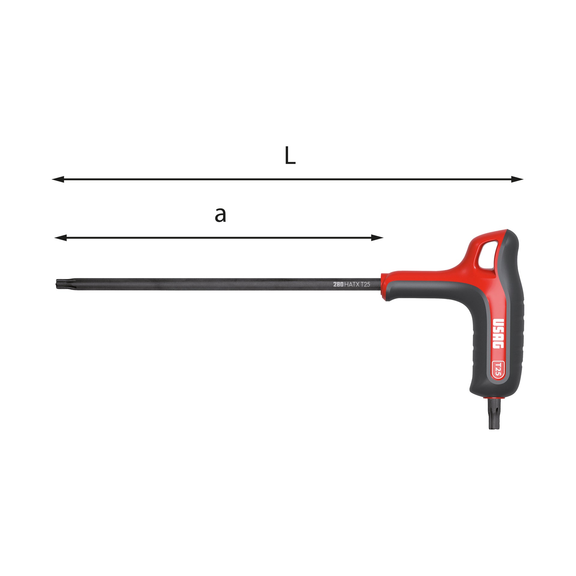 280 HATX - Bent male wrenches with handle for torx® screws - Usag 280 HATX - Bent male wrenches with handle for torx® screws - Usag